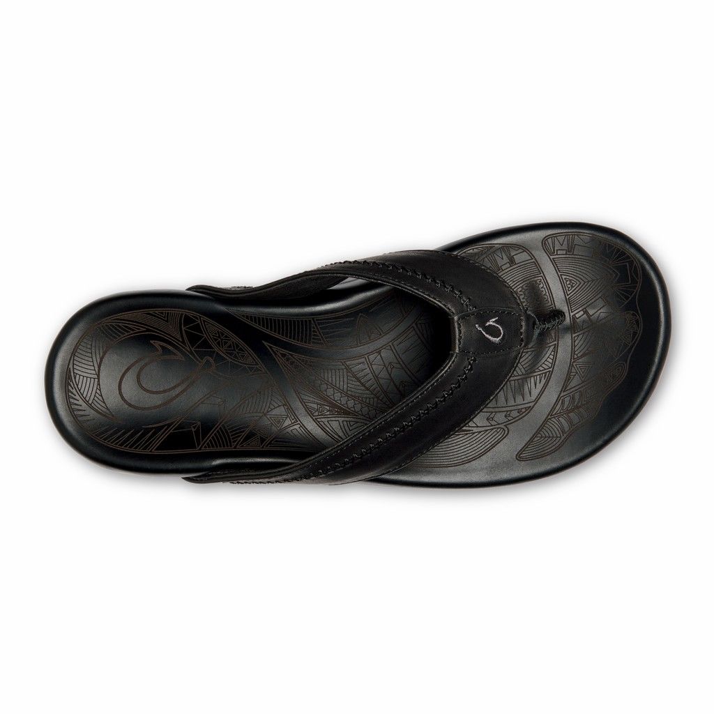 Sandalias Olukai Hiapo - Chanclas Hombre Negros 20529-476